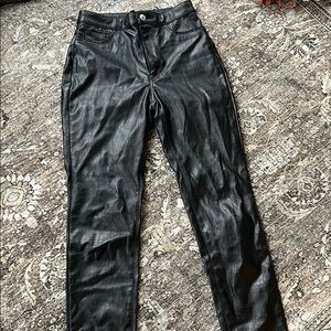 H&M Faux Leather Skinny Pants